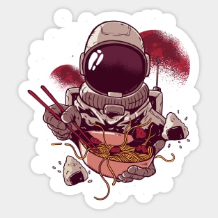Ramen Astronaut Japanese Art Sticker